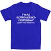 Vintage T-Shirt Introvert Cotton T Shirts Funny Sayings Trendy Cool Tshirt for Men Summer Awesome Casual Short Sleeves Tops