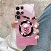 Роскошный чехол для телефона с цветком пиона s26 ultra case стекло мобильные телефоны для Samsung Galaxy S26 S25 S24 S23 S22 FE Ultra Plus