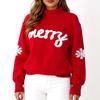 Women's Winter Pullover High-Neck Christmas Wool-Feel Sweater