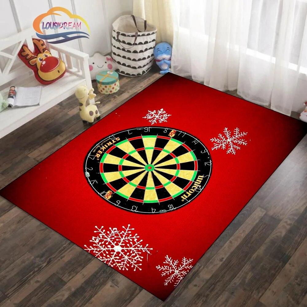 Ice and Fire Darts Pattern Carpet Fashion Soft Mat Gifts for Sports Lovers Household Floor Outdoor Play