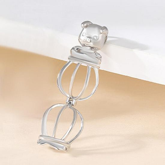 Женское ожерелье-аромакулон 'Волшебная шкатулка' из серебра 925 пробы - Рождественский подарок, полый кулон