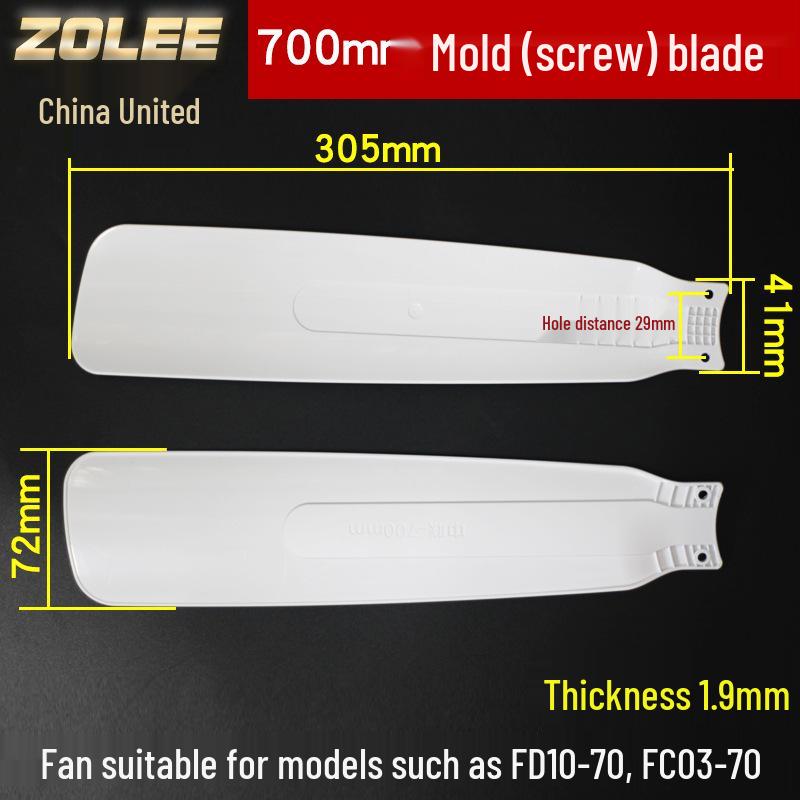 Compact Ceiling Fan with 400-1050mm Blades and Clip Attachment