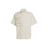 Originals Trefoil Solid Single-Breasted Short Sleeve Shirt Men Tops Beige HK2734