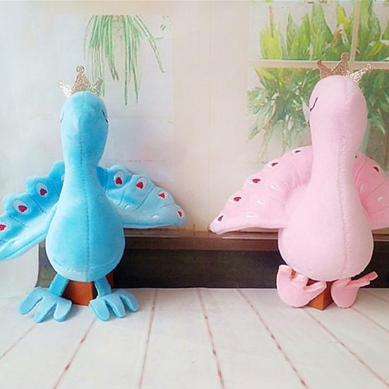 Key Chain Funny Comfortable Touch Decoration Ultra Soft Cartoon Plush Colorful Peacock Backpack Pendant Birthday Gift