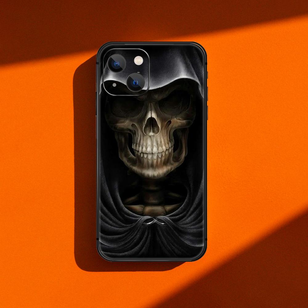 Модный арт-чехол для телефона с изображением черепа ужасов для iPhone Samsung Galaxy Redmi Xiaomi Oppo OnePlus Note SA 7 8 9 10 11 12 13 14 20 21 22 23 53 54 Pro Max Ultra