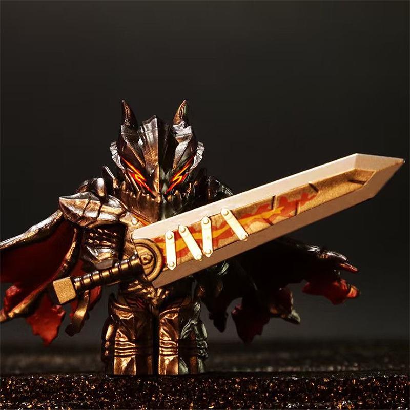 Нетоксичные блоки Wm Gp103 Аниме Мультфильм ТВ Игрушка Кубики Берсерк Гатс Строительные Блоки Для Детей Собираемые Игрушки Коллекция Подарок На День Рождения Модель