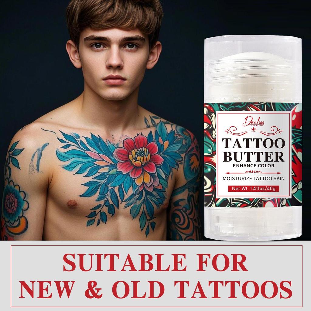 Tattoo Butter-Moisturize Tattoo Skin-Make Tattoo Looks healthier-Enhances Tattoo Color,40g