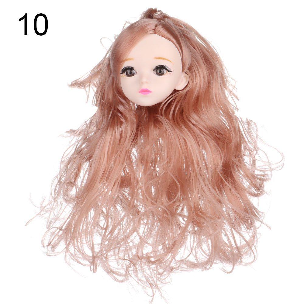 3D Eyes Hairstyles 1/6 BJD Doll Head Ancient Doll Accessories 30 Dolls Joint DIY Head Wear