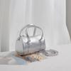Small Bag Women's 2025 Summer New Korean Ins Silver Shoulder Bag Portable Pillow Bag Trendy Versatile Messenger Bag