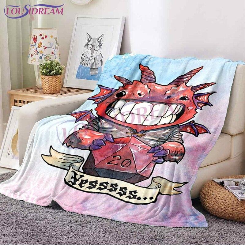 D & D D20 одеяло для игры в кости флисовое одеяло Weaver of Lore & Fate легкое одеяло нечеткое мягкое одеяло для детей и взрослых