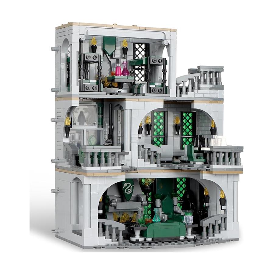 Non-Toxic 1388Pcs Moc Slthrin House Model Kit Movie Building Blocks Assembly Toys Gifts For Kids Adults Collectible Hary