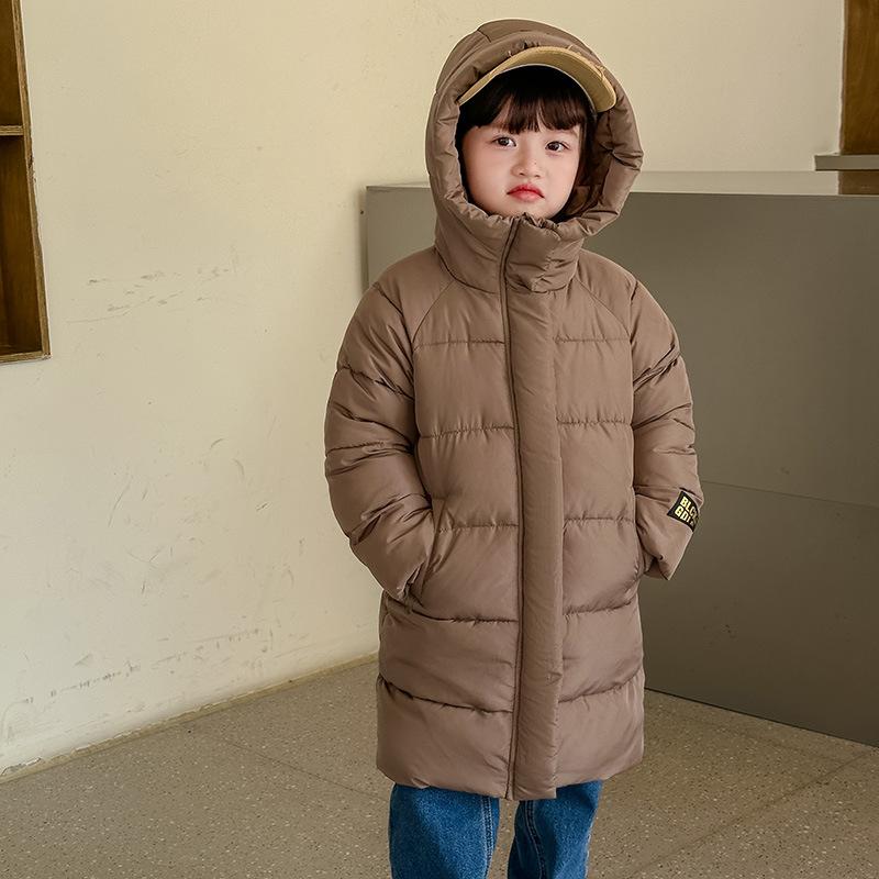 Детские зимние теплые повседневные парки с капюшоном, куртки для мальчиков и девочек, утепленная ветрозащитная верхняя одежда