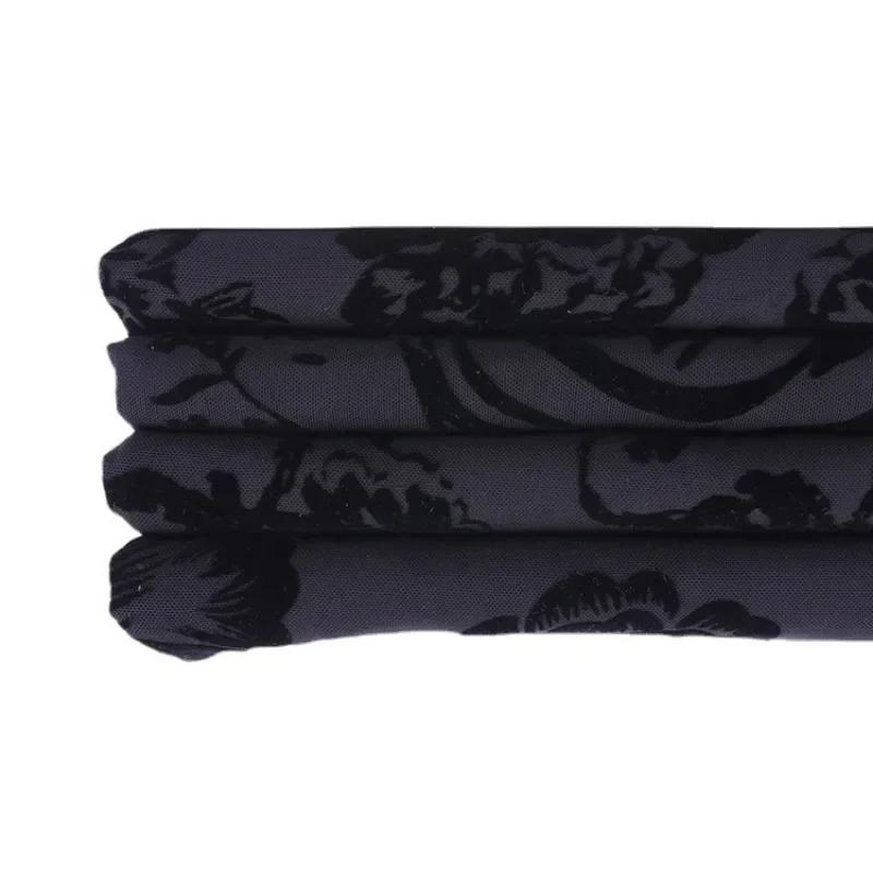1 ярд Черный Леопардовый Зебра Принт Сетка Ткань Эластичная Флок Кружевная Ткань Спандекс Бархатные Ткани для DIY Шитья Одежды