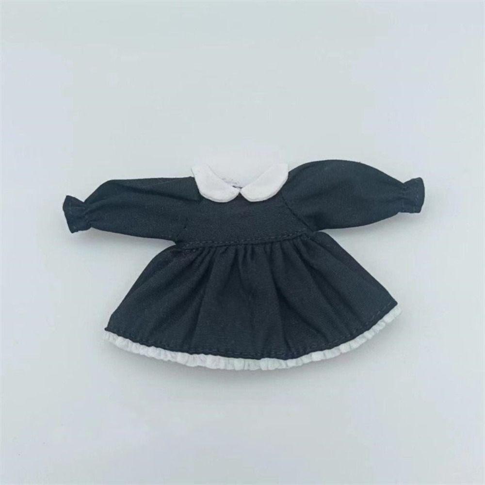 Fashion Pure Color Dresses Puff Sleeve White Cardigan  1/11 OB11 Dolls/1/12 BJD