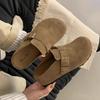 Boken shoes single shoes 2025 new spring and autumn platform slippers women's shoes brown height increase outer wear half toboken shoes