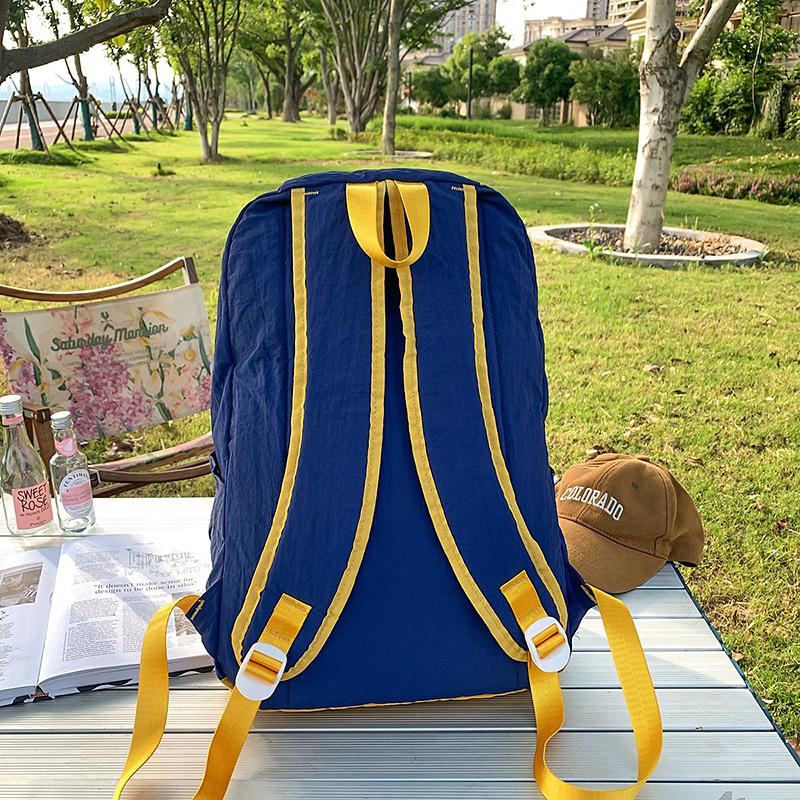 Школьный рюкзак с цветными блоками, женский рюкзак, большой емкости, студенческий дорожный рюкзак