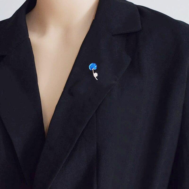 Blucome Beauty Red Flower Brooch Women’s Brooch for Coat Suit Bag Hijab Laple Pins New Year Gift