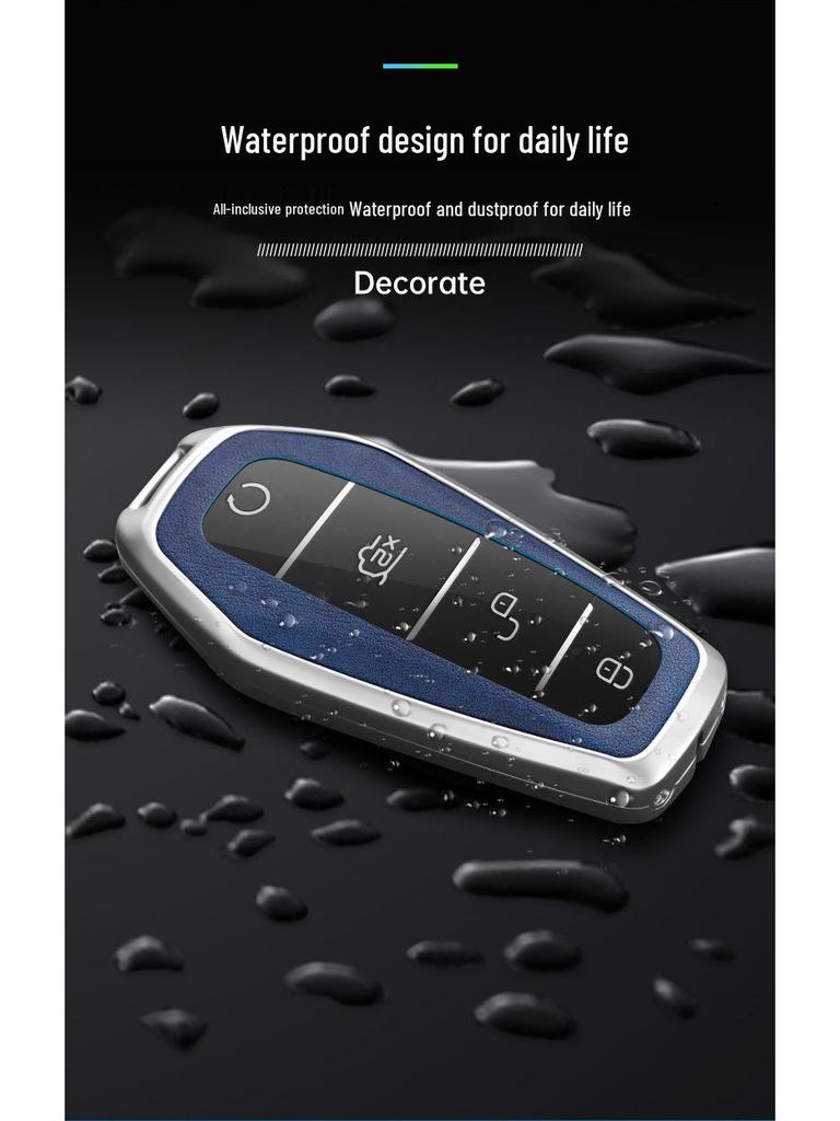 BYD Han Key Case: Compatible with BYD Qin Pro, Song Max, Tang, and Song Plus - Metal Shell Car Key Holder