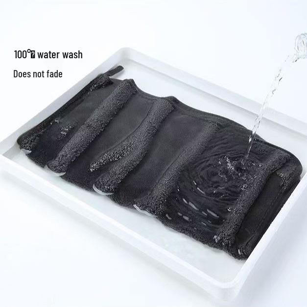 Premium Gray Microfiber Car Wash Towel - Lint-Free, Interior Cleaner