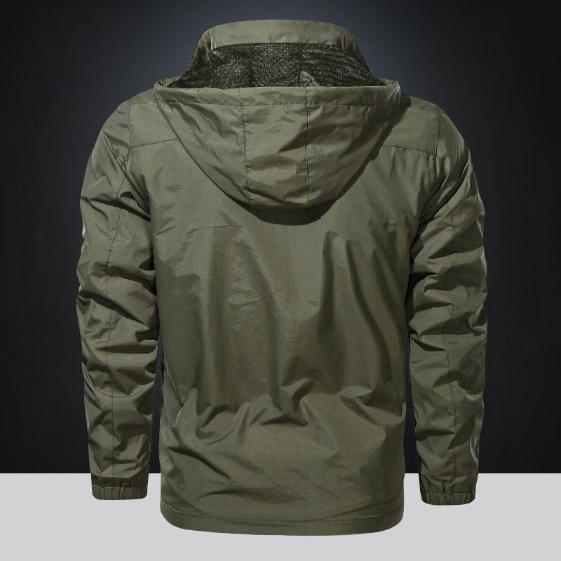 Весенне-осенняя мужская быстросохнущая куртка, ветровка с капюшоном, уличная свободная дышащая повседневная верхняя куртка, тонкая