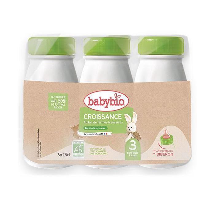 Babybio Lait Croissance Liquide 3ème Âge Bio 6 X 25cl