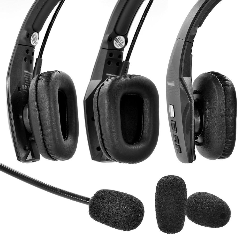 1 Pair Protein Leather Headset Earmuff for Vxi BlueParrott B550-XT B550XT Headphone Accessories