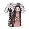 Детская футболка Demon Slayer Kimetsu No Yaiba с 3D принтом, уличная одежда, детская футболка, модные аниме, футболки в стиле Харадзюку, топы в стиле хип-хоп, футболка для мальчиков