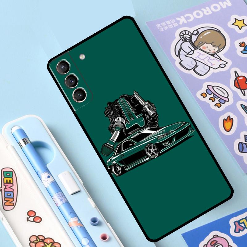 JDM Car Case For Samsung Galaxy S23 S22 S20 S21 Ultra S8 S9 S10 Note10 Plus Note20 Ultra S20 FE Cover