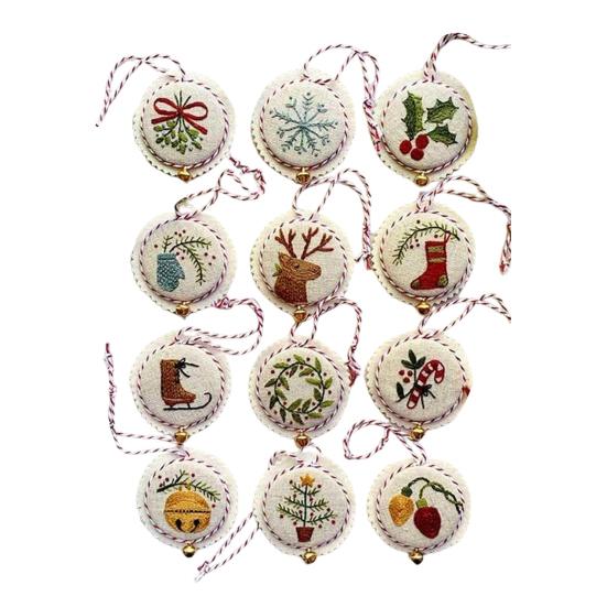 Набор для вышивания рождественских украшений Ручная вышивка Украшение для елки/снеговика/оленя/носка Полный стартовый набор для вышивания крестом для взрослых начинающих