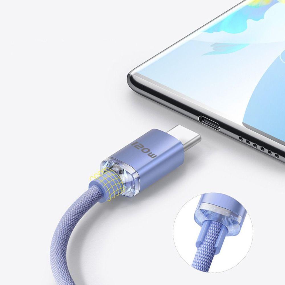 120W 6A 120W USB Type C Cable USB C 120W 6A Fast Charging Wire Type C Cable Data Transfer
