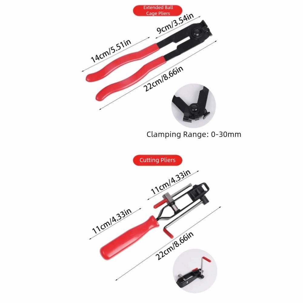 2Pcs Hand Installer CV Joint Boot Clamp Pliers with Cutter Vacuum Hose Clamping Plier  Car Repairs