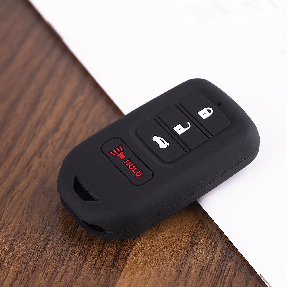 1 шт. Черный силиконовый чехол-брелок на 4 кнопки для автомобиля Honda Accord EX EXL Civic Crv Hrv Pilot Ridgeline 2016 -2018 Pocketor
