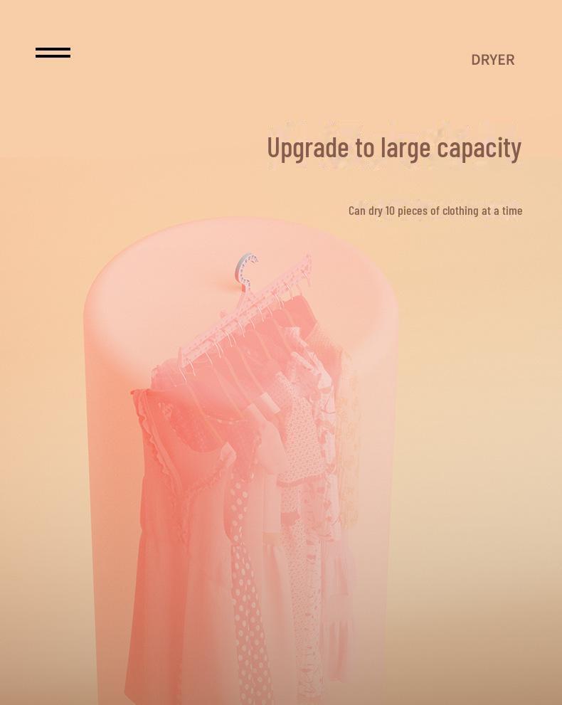 Портативная складная воздушная сушилка 3 в 1 для одежды, обуви и детских вещей