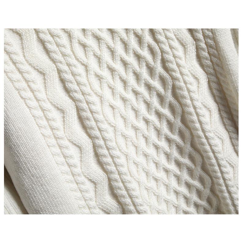 Осенне-зимний мужской трикотаж с высоким воротом, модный приталенный пуловер с двумя лацканами и ромбовидным свитером с длинными рукавами