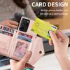 Кошелек на молнии для Samsung Galaxy S23 S22 S21 FE Note 20 Ultra S25 S24 Plus A52 A52s A53 чехол держатель для карт ремешок через плечо кожа