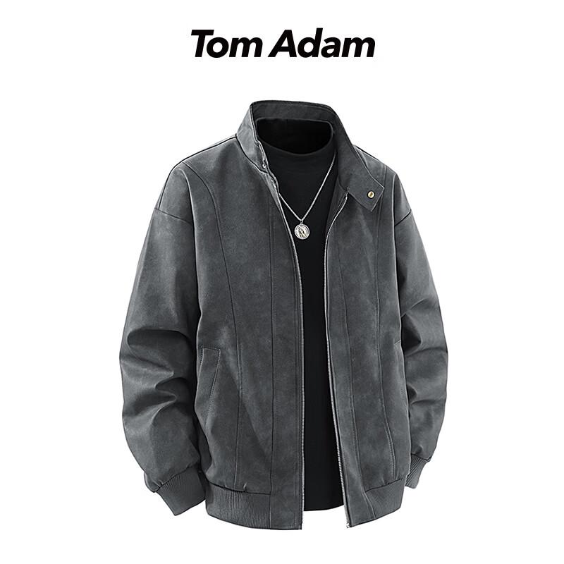 Мужская повседневная кожаная куртка TOM ADAM