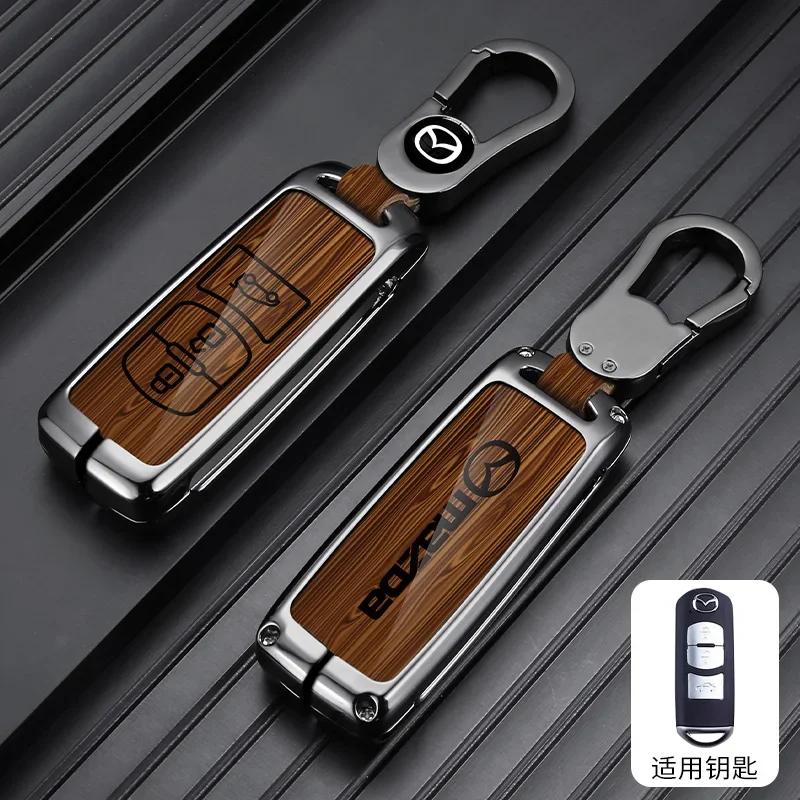 2026 Leather Car Smart Key Case Cover Shell For Mazda 2 3 6 Axela Atenza CX5 CX7 CX9 MX5 Remote Key Protector Case Auto Accessories