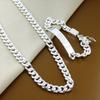 Noble Fine 925 Sterling Silver Solid 10MM Chain Necklace Bracelets Jewelry Sets Christmas Gift Fashion for Men 50/55/60CM