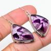 Серьги из чистого серебра 925 пробы с натуральным бразильским аметистом 1,75 дюйма L3U67