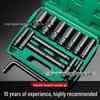 Extended Hexagonal Socket Set for Electric Wrench (8-32mm) – Thickened Black for Auto Repair & Maintenance