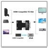 Совместимый с HDMI адаптер VGA, адаптер VGA 1080P, аудиоразъем 3,5 мм для ПК, настольного компьютера, ноутбука, проектора HDTV, видео, аудио