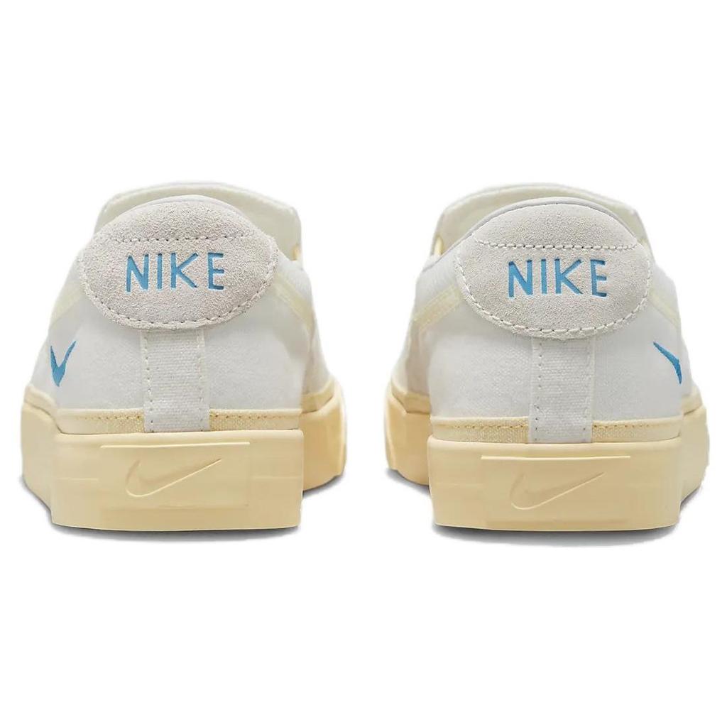 Nike Court Legacy Slip On Прочные Дышащие Низкие Кеды для Скейтбординга Женские Кроссовки Белые FJ5442-133