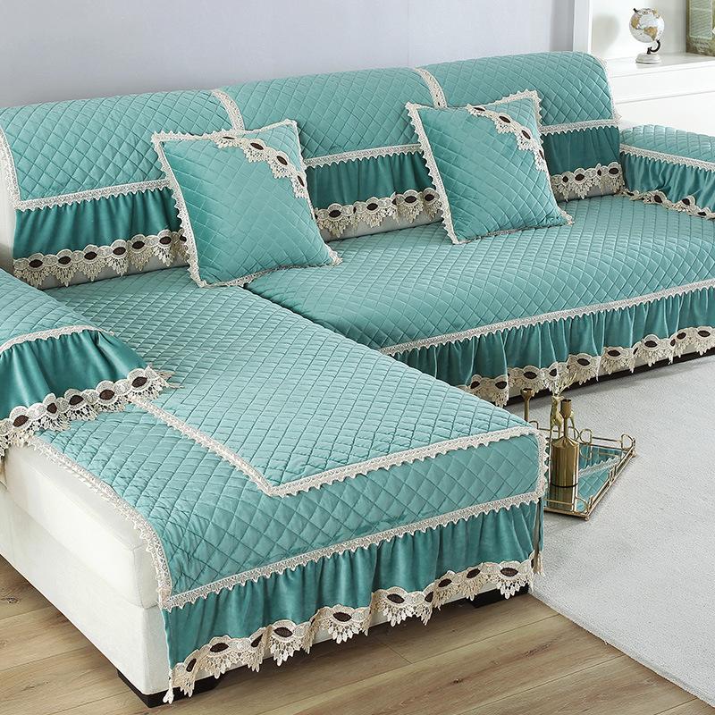 European Winter Plush Sofa Cushion Fabric Universal Non-Slip Household Seat Cushion Fabric Sofa Cover All-Inclusive Set