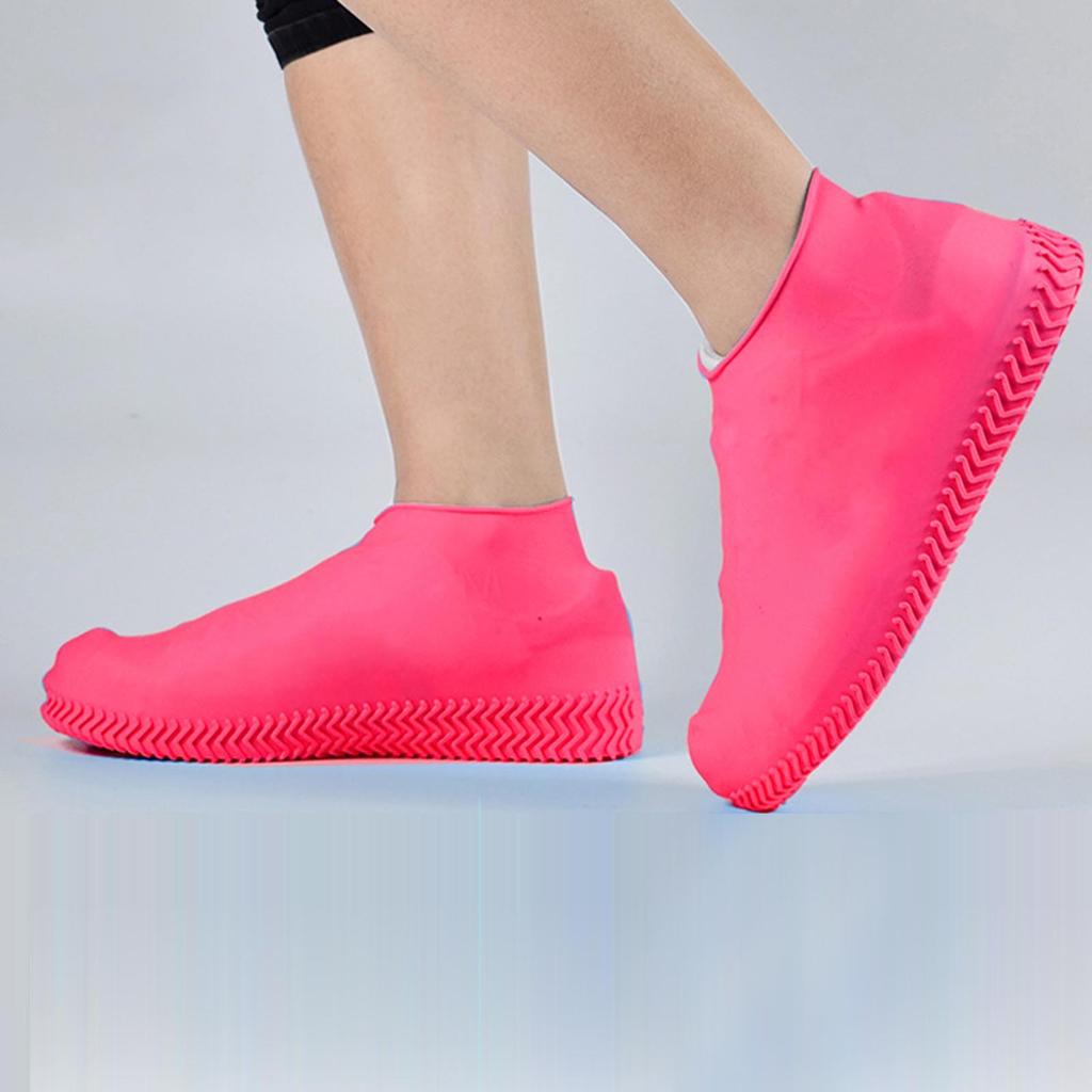 Waterproof Shoe Covers, Non-Slip Water Resistant Overshoes Silicone Rubber Rain Shoe Cover Protectors For Kids, Men, Women