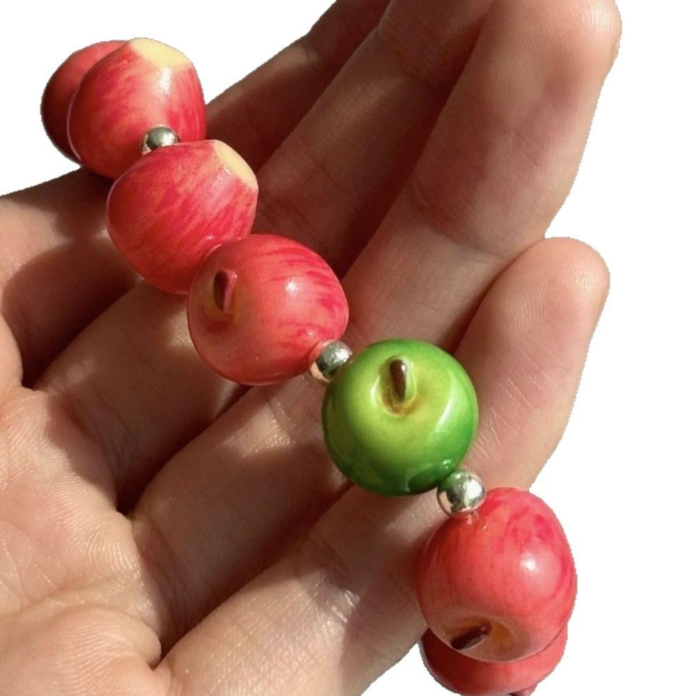 Simulation Fruit Beaded Bracelet Retro Fun Summer Colorful Bracelet Beach Vacation