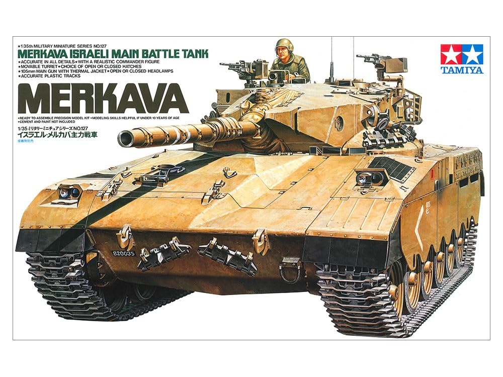 Tamiya Серия военных миниатюр 127 Израильский основной боевой танк Merkava Пластиковая модель-конструктор 35127 1/35 №
