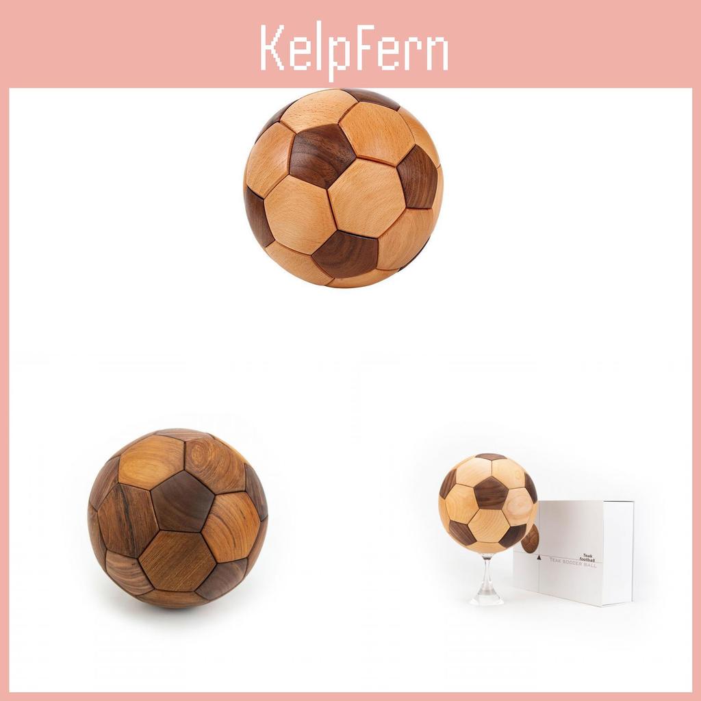Teak Wood Soccer Decor With Traditional Joinery For Childrens Room And Gift