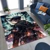 Anime Attack On Titan Eren Mikasa Cartoon Rug for Bedroom Living Room Sofa Home Doormat Decor,Kids Play Non-slip Floor Mat Gift