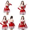 Рождественский костюм Санта-Клауса Платье Без спины и без бретелей