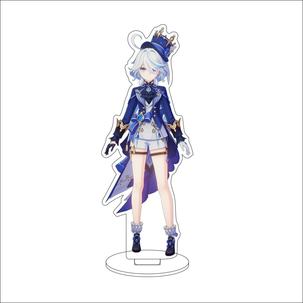 16CM Anime Genshin Impact Cosplay Acrylic Stand Ornaments Aether/Lumine/Paimon/Asmoday/Ronova  Figure Stand Halloween Gift